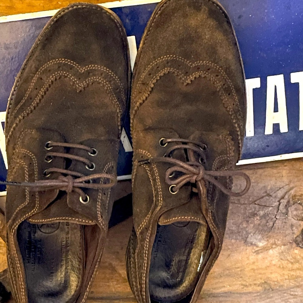 All Saints, Vintage Men's, suede, dark brown, Oxfords /Brogues.
